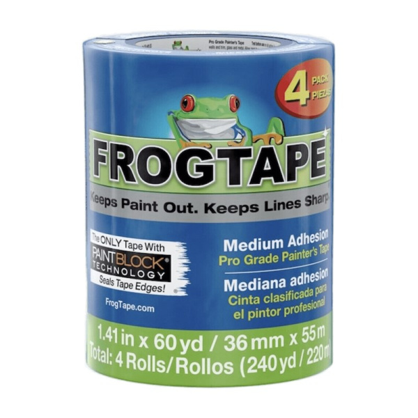Малярная лента FrogTape Pro Grade синяя 36 мм × 55 м, 4 рулона — фото | www.benjaminmoore-store.ru