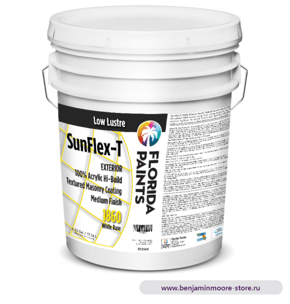 Florida Paints SunFlex-T Textured 1860 краска для наружных работ — фото | www.benjaminmoore-store.ru