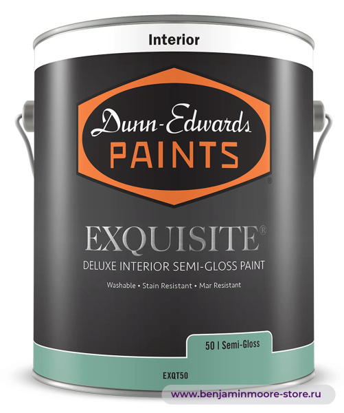 Dunn-Edwards EXQUISITE® Semi-Gloss EXQT50 полуглянцевая краска для внутренних работ — фото | www.benjaminmoore-store.ru