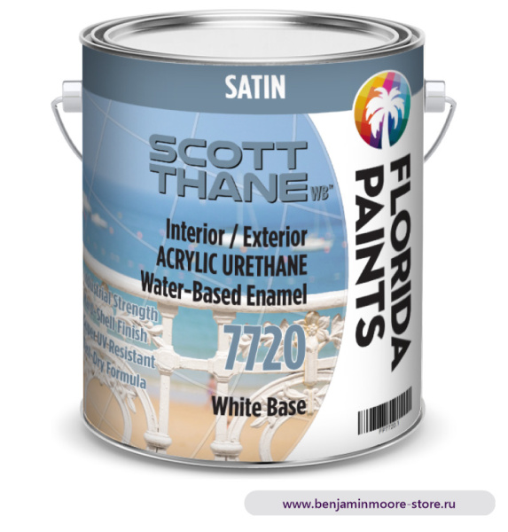 Florida Paints Scott-Thane Satin 7720 атласная эмаль для внутренних и наружных работ — фото | www.benjaminmoore-store.ru
