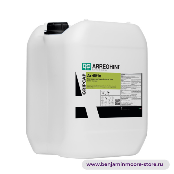 Arreghini Acrilifix праймер для стен на прозрачной водной основе для внутреннего употребления — фото | www.benjaminmoore-store.ru