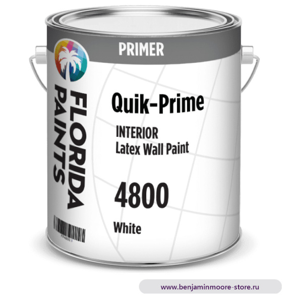 Грунтовка Florida Paints Quik-Prime PVA Primer 4800 / Флорида Пэйнтс Квик-Прайм ПВА Праймер 4800 ПВА-грунт для гипсокартона, для внутренних работ — фото | www.benjaminmoore-store.ru