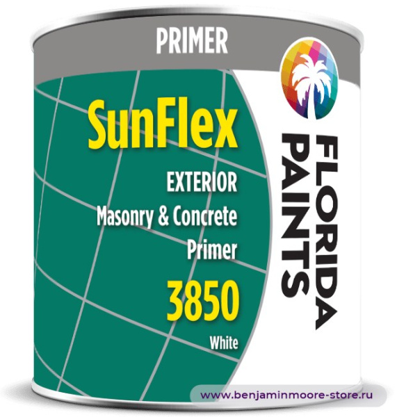 Грунтовка Florida Paints SunFlex Masonry Primer 3850 / Флорида Пэйнтс СанФлекс Мейсонри Праймер 3850 акриловый грунт-герметик по кладке для внутренних и наружных работ — фото | www.benjaminmoore-store.ru