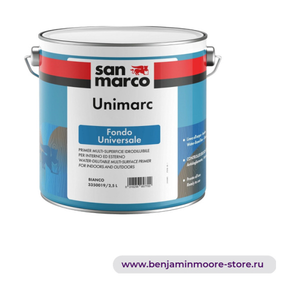 Грунтовка San Marco Unimarc Fondo Universale / Сан Марко Унимарк Фондо Универсале универсальный грунт для внутренних и наружных работ — фото | www.benjaminmoore-store.ru