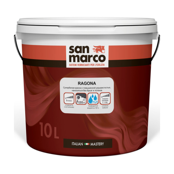 Краска San Marco Ragona / Сан Марко Рагона глубокоматовая супербелая  — фото | www.benjaminmoore-store.ru