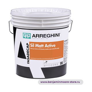 Краска Arreghini Sil Matt Active acrylic-siloxane anti-mould, anti-algae exterior filling paint / Аррегини краска фасадная
