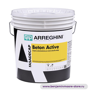 Краска Arreghini Beton Active / Аррегини клеевая антикорбонизирующая антиплесневая-антиводорослевая краска для бетона