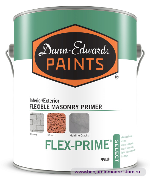 Грунтовка Dunn-Edwards FLEX-PRIME® Select FPSL00 / Данн-Эдвардс Флекс-Прайм Селект эластичный грунт по кладке для внутренних и наружных работ — фото | www.benjaminmoore-store.ru