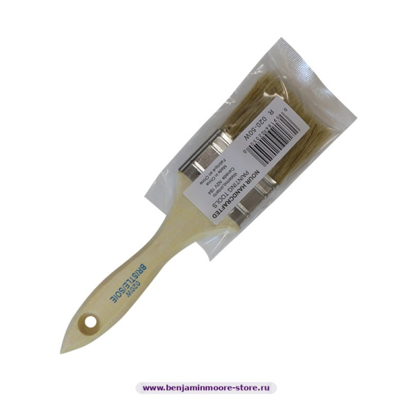Малярная кисть Nour R020-50W натуральная щетина, 50 мм, ворс 45 мм — фото | www.benjaminmoore-store.ru