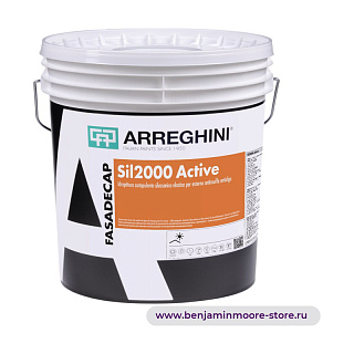 Краска Arreghini Sil2000 Active / Аррегини самоочищающаяся акрил-силоксановая эластическая краска для внешнего использования антиплесеневая-антиводорослевая