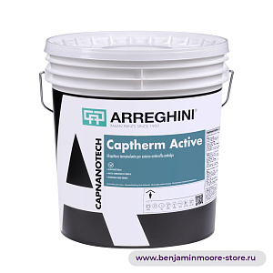 Arreghini Captherm Active термоизолирующая краска для внешних работ с противогрибковым и антибактериальным эффектом в цвете OC-136 Celery Salt
