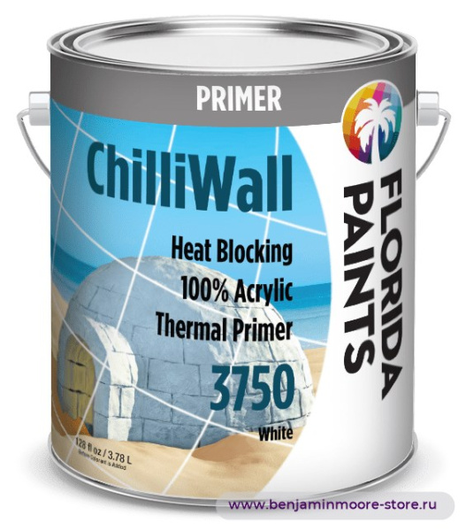 Грунтовка Florida Paints ChilliWall Thermal Primer 3750 / Флорида Пэйнтс ЧиллиВол Термал Праймер 3750 теплоотражающий акриловый грунт для наружных работ — фото | www.benjaminmoore-store.ru