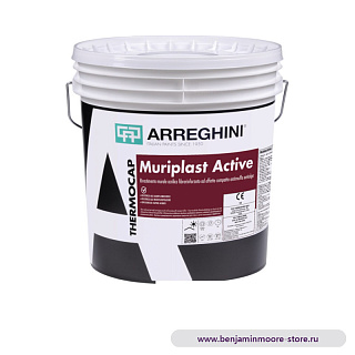 Фасадная штукатурка Arreghini Muriplast Active / Аррегини акриловое покрытие для стен усиленное фиброй и с компаткным эффектом против водорослей и плесени