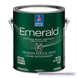 Sherwin-Williams Emerald® Interior Matte матовая краска для внутренних работ в цвете OC-136 Celery Salt