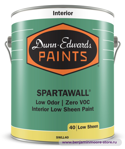 Dunn-Edwards SPARTAWALL® Satin/Low Sheen SWLL40 атласная краска для внутренних работ — фото | www.benjaminmoore-store.ru