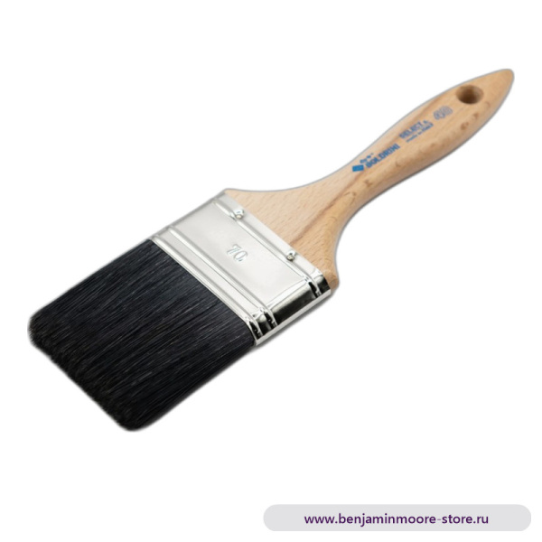 Кисть профессиональная с черной щетиной Boldrini, 90х15 мм — фото | www.benjaminmoore-store.ru