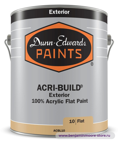 Dunn-Edwards ACRI-BUILD® Flat ACBL10 глубокоматовая краска для наружных работ — фото | www.benjaminmoore-store.ru