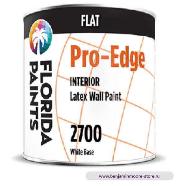 Краска Florida Paints Pro-Edge Interior Flat 2700 / Флорида Пэйнтс 2700 глубокоматовая краска для внутренних работ