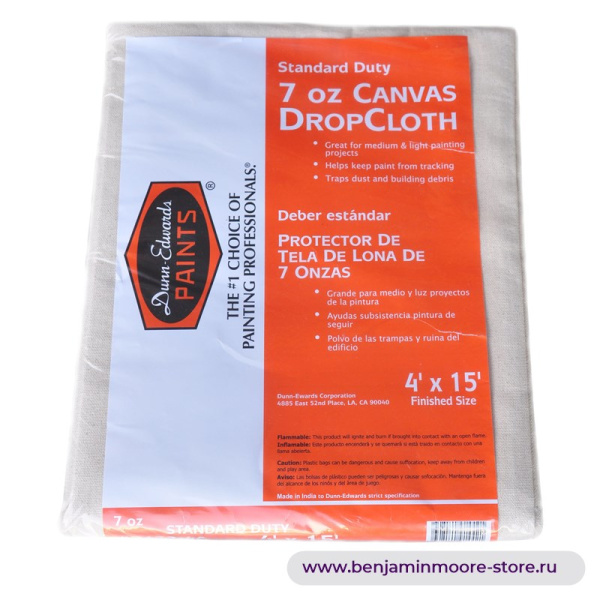 Укрывная ткань Dunn-Edwards Medium Duty — фото | www.benjaminmoore-store.ru