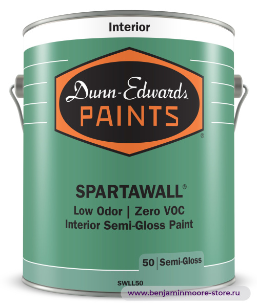 Dunn-Edwards SPARTAWALL® Semi-Gloss SWLL50 полуглянцевая краска для внутренних работ — фото | www.benjaminmoore-store.ru