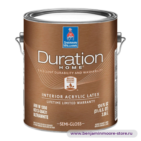 Sherwin-Williams Duration Home® Semi-Gloss полуглянцевая краска для внутренних работ — фото | www.benjaminmoore-store.ru