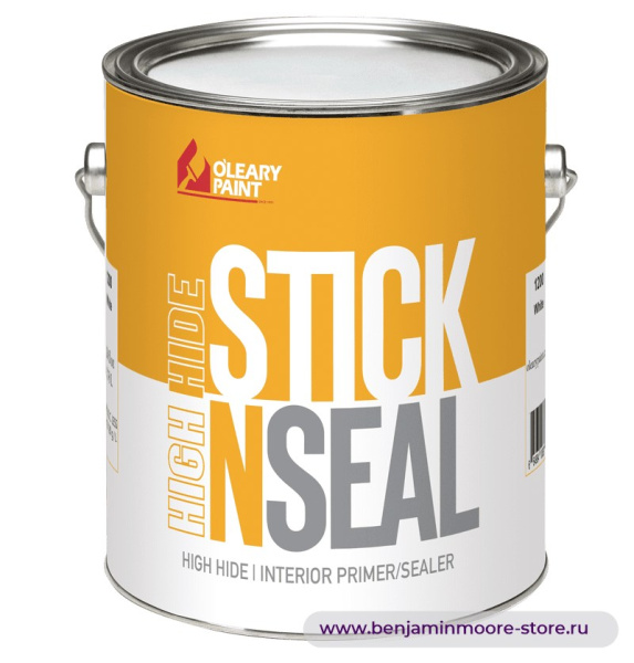 Грунтовка O'Leary Stick-N-Seal High-Hide 1200 / О'Лири Стик-Н-Сил Хай-Хайд 1200 высокоукрывистый грунт-герметик для стен и потолков — фото | www.benjaminmoore-store.ru