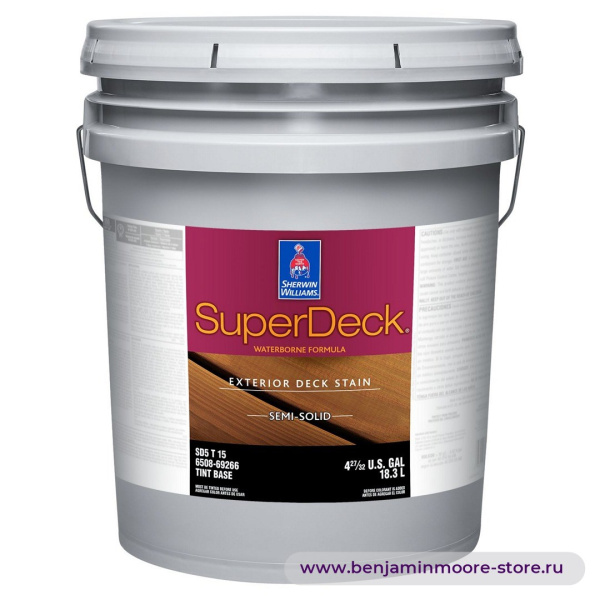 Sherwin-Williams SuperDeck® Waterborne Semi-Solid пропитка для наружных работ — фото | www.benjaminmoore-store.ru