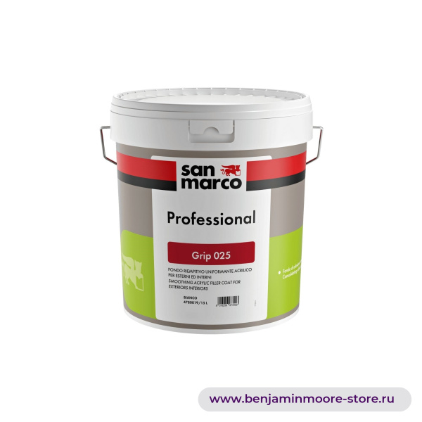 San Marco Grip 025 акриловая заполняющая выравнивающая грунтовка — фото | www.benjaminmoore-store.ru