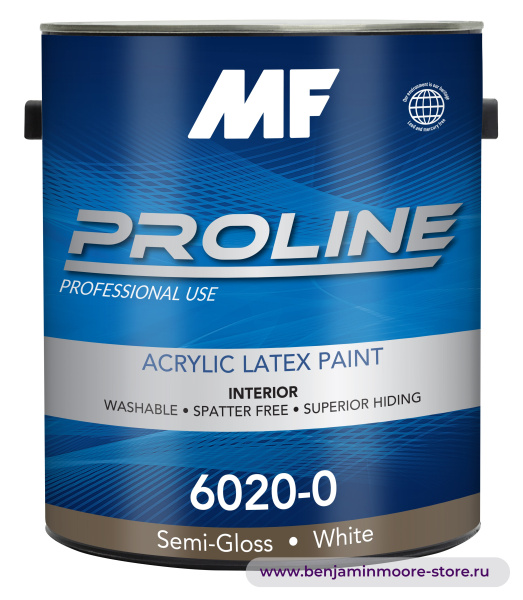 MF Paints Proline Blue 6020 Semi-Gloss полуглянцевая краска для внутренних работ — фото | www.benjaminmoore-store.ru