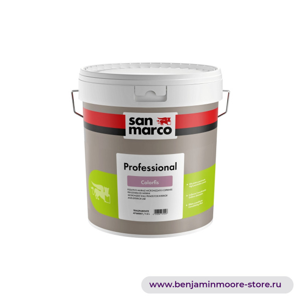 San Marco Colorfis грунтовка для стен микронизированная укрывистая для внутренних и внешних работ — фото | www.benjaminmoore-store.ru