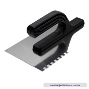 Гладилка зубчатая, нержавеющая сталь, DeltaRoll, 130х280 зуб 6×6 мм (G66280)