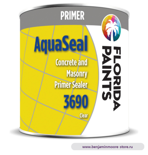 Грунтовка Florida Paints AquaSeal Masonry Primer 3690 / Флорида Пэйнтс АкваСил Мейсонри Праймер 3690 прозрачный грунт-герметик по бетону и кладке для внутренних и наружных работ — фото | www.benjaminmoore-store.ru
