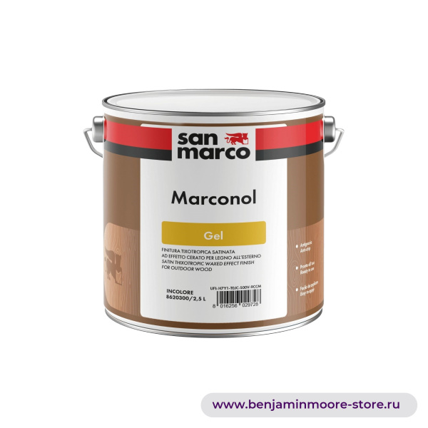 San Marco Marconol Gel тиксотропная матовая отделка с восковым эффектом для наружныхработ по дереву — фото | www.benjaminmoore-store.ru