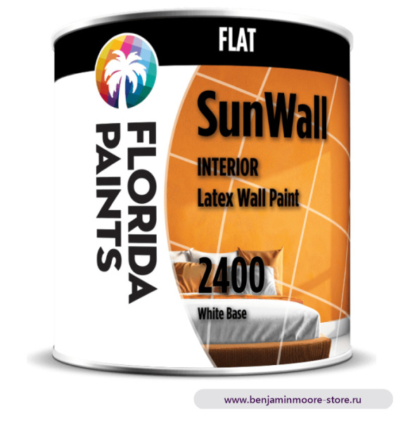 Florida Paints SunWall Interior Flat 2400 глубокоматовая краска для внутренних работ — фото | www.benjaminmoore-store.ru