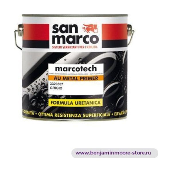 Грунтовка San Marco Marcotech AU Metal Primer / Сан Марко Маркотех АУ Метал Праймер универсальный антикоррозионный грунт на водной основе — фото | www.benjaminmoore-store.ru