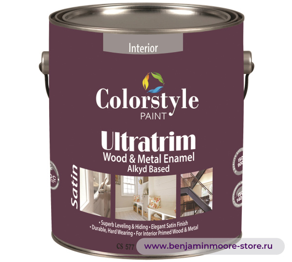 Colorstyle CS 577 Ultratrim Alkyd Satin эмаль для внутренних и наружных работ — фото | www.benjaminmoore-store.ru