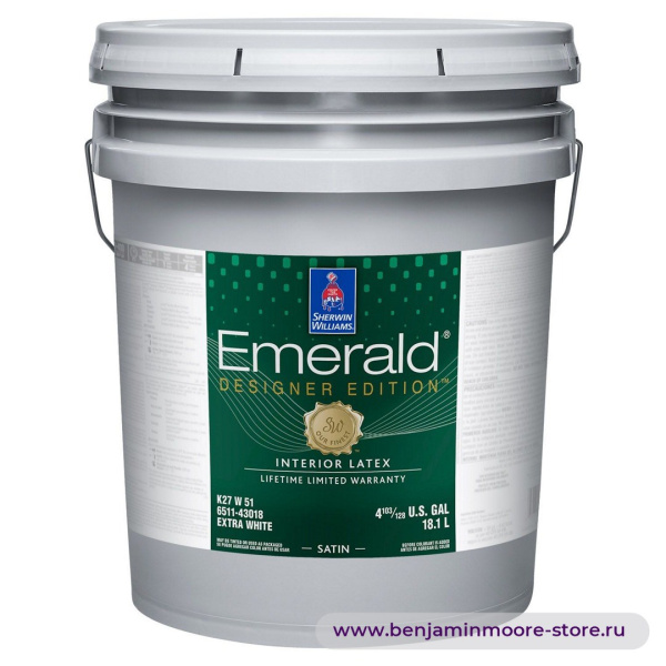 Sherwin-Williams Emerald® Designer Edition Satin атласная краска для внутренних работ — фото | www.benjaminmoore-store.ru