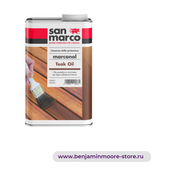 San Marco Marconol Teak Oil защитное и восстанавливающее масло для дерева для наружных/внутренних работ — фото | www.benjaminmoore-store.ru