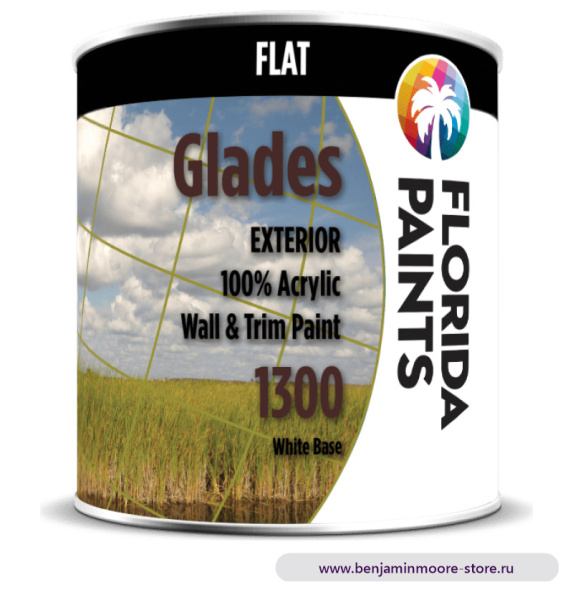 Florida Paints Glades Exterior Flat 1300 глубокоматовая краска для наружных работ — фото | www.benjaminmoore-store.ru