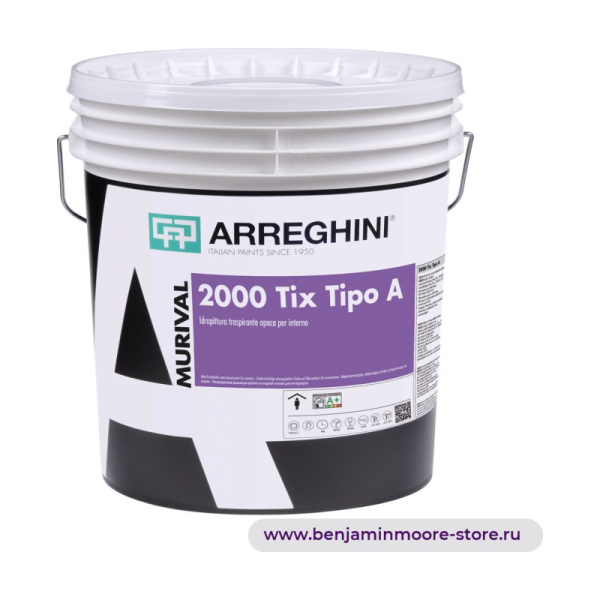 Arreghini 2000 Tix Tipo A воздухопроницаемая клеевая матовая краска для внутренних работ — фото | www.benjaminmoore-store.ru