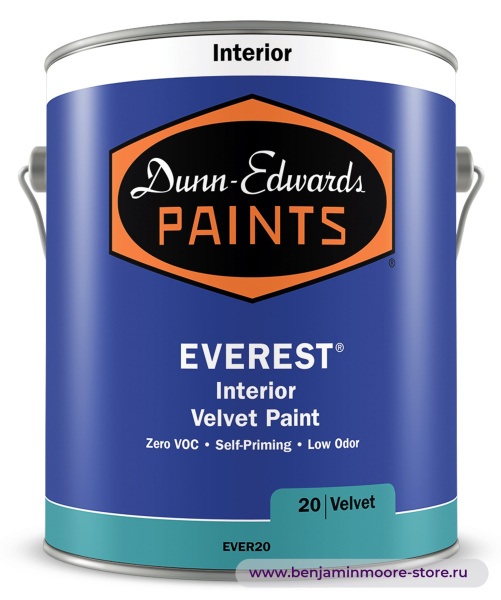 Dunn-Edwards EVEREST® Velvet EVER20 бархатистая матовая краска для внутренних работ — фото | www.benjaminmoore-store.ru