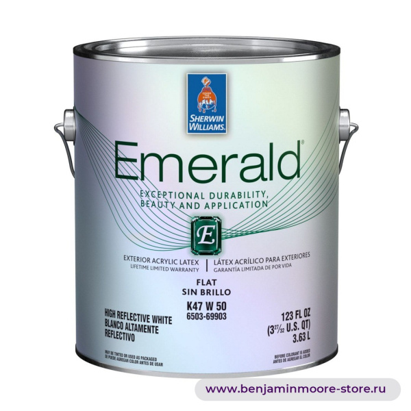 Sherwin-Williams Emerald® Exterior Flat глубокоматовая краска для наружных работ — фото | www.benjaminmoore-store.ru