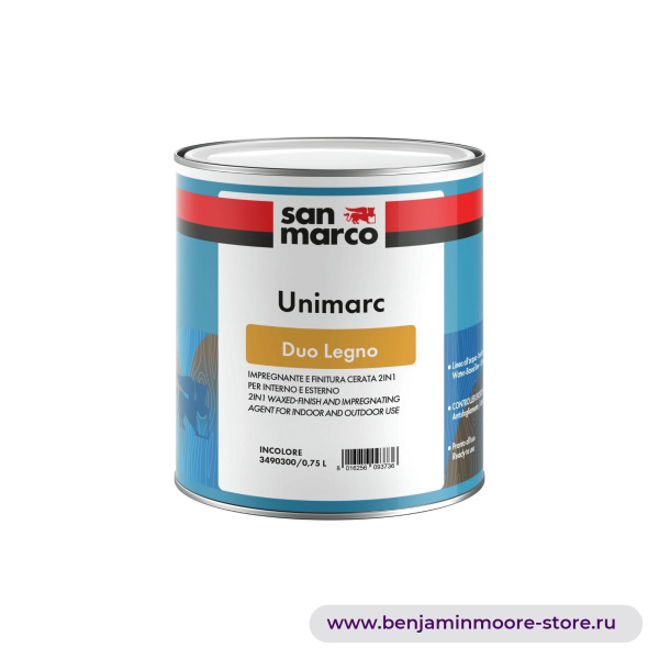 San Marco Unimarc Duo Legno восковая пропитка и отделка 2 в 1 для внутренних и наружных работ — фото | www.benjaminmoore-store.ru