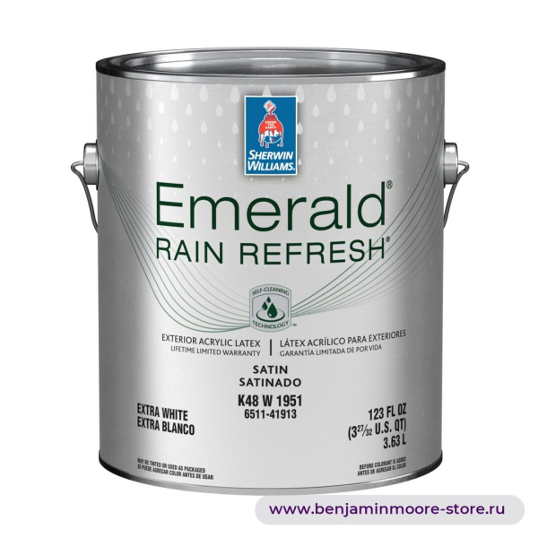 Sherwin-Williams Emerald® Rain Refresh Satin атласная краска для наружных работ — фото | www.benjaminmoore-store.ru