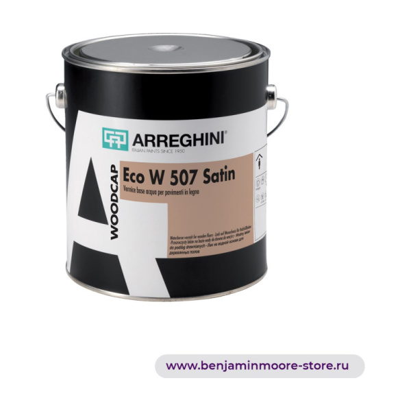 Arreghini Eco W 507 Satin прозрачная краска на водной основе для полов из дерева для внутреннего использования — фото | www.benjaminmoore-store.ru