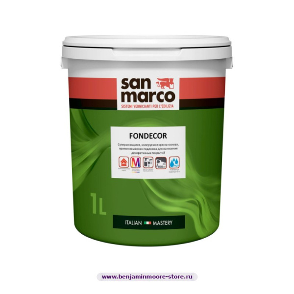 Грунтовка San Marco Fondecor / Сан Марко Фондекор колеруемый грунт-подложка для декоративных материалов — фото | www.benjaminmoore-store.ru