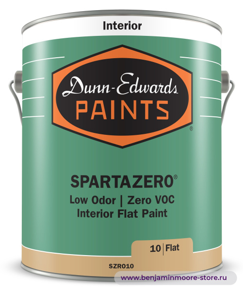 Dunn-Edwards SPARTAZERO® Flat SZRO10 глубокоматовая краска для внутренних работ — фото | www.benjaminmoore-store.ru