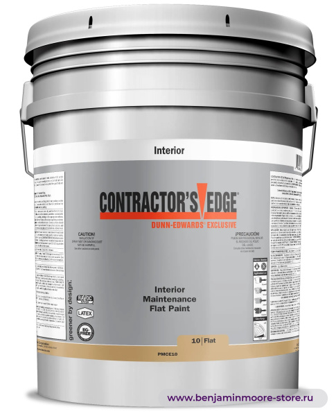 Dunn-Edwards CONTRACTOR'S EDGE® Flat PMCE10 глубокоматовая краска для внутренних работ — фото | www.benjaminmoore-store.ru