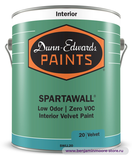 Dunn-Edwards SPARTAWALL® Velvet SWLL20 бархатистая матовая краска для внутренних работ — фото | www.benjaminmoore-store.ru