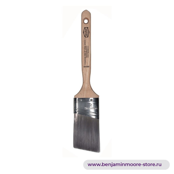 Кисть Dunn-Edwards Titanium-Pro Semi-Oval скошенная, нейлон/полиэстер — фото | www.benjaminmoore-store.ru